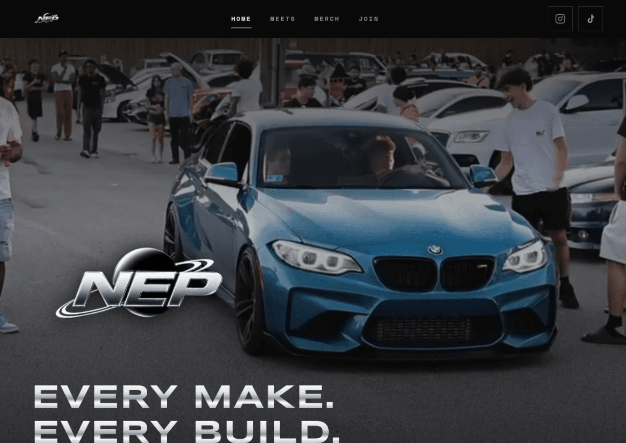 New England Performance website at project launch
